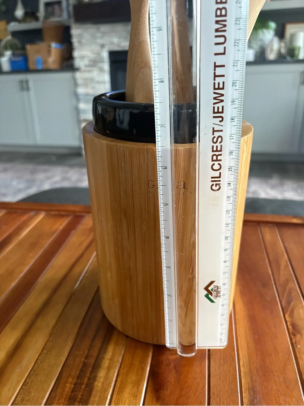 Giada De Laurentiis Bamboo Utensil Holder & Wood Kitchen Utensil Set